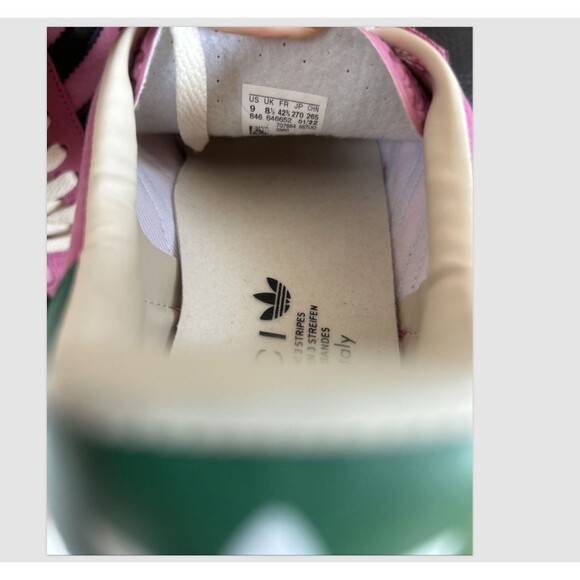 GUCCI x adidas GAZELLE Sneakers Men's Pink Velvet Italy Size US 9 /EU 42 2/3 NEW - Picture 10 of 10